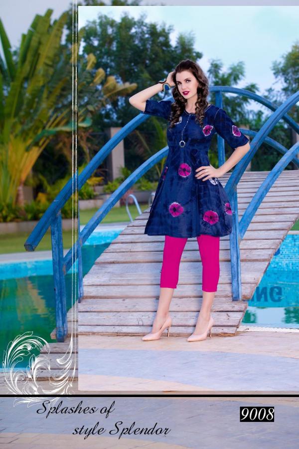 Riyaa Antara 1 Cotton Bandhani Print Kurtis Collection